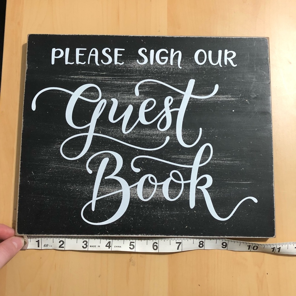 Rustic Guest Book Wedding Decor Sign - Picture 6 of 6